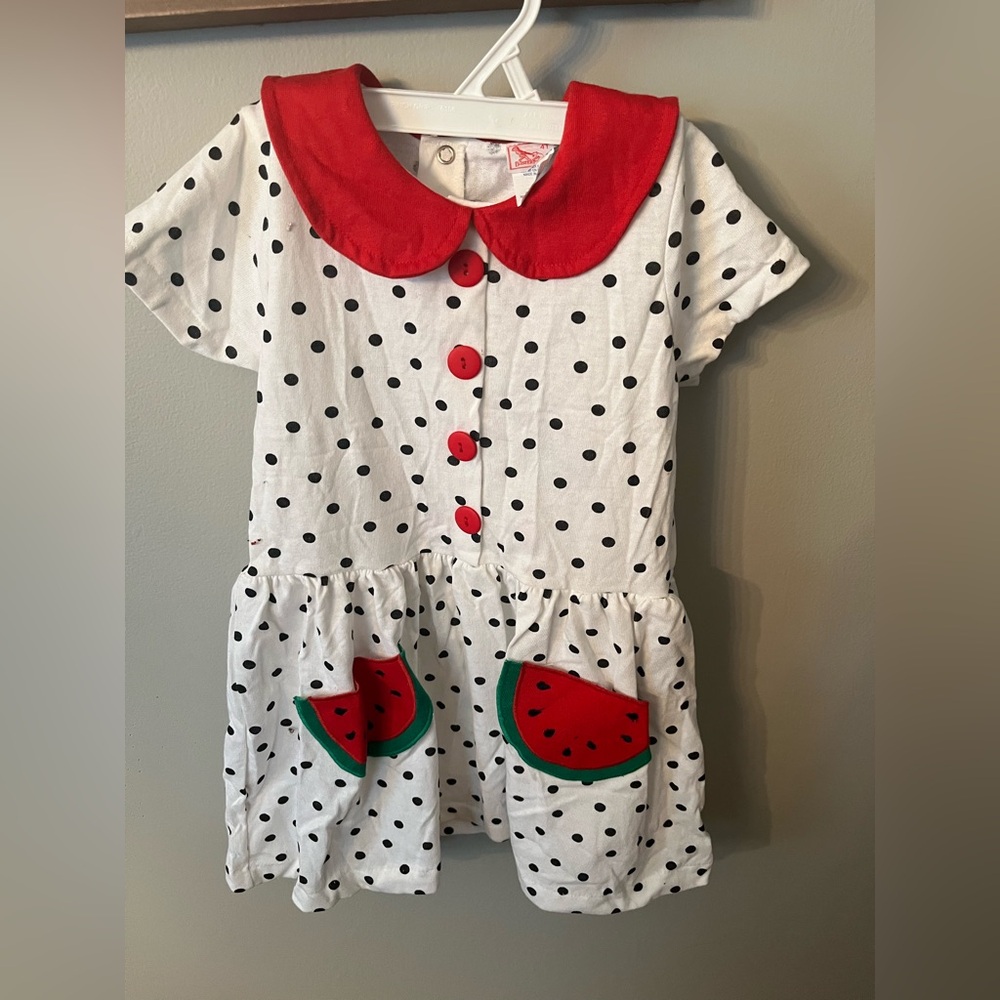Buster Brown Red and White Polka Dot Dress 4T